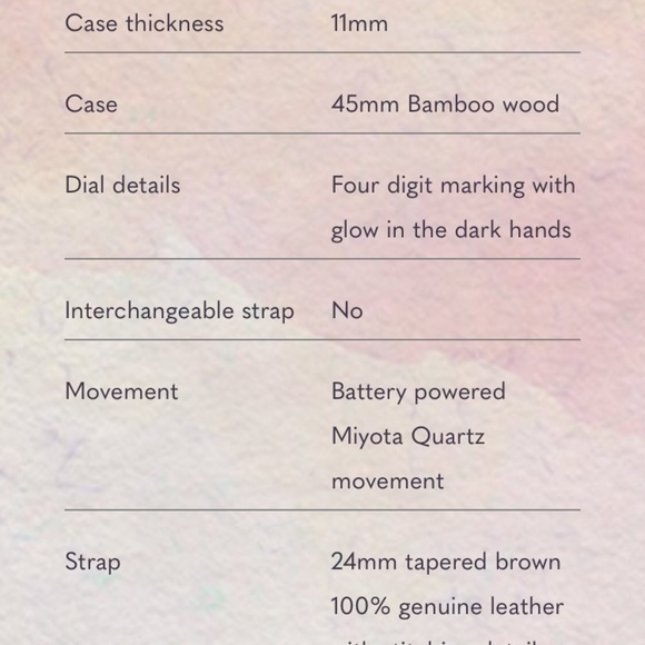 Tree hut Classic Nova bamboo leather watch - Picture 8 of 8